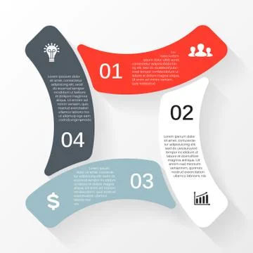 Vector cycle infographic. Template for diagram, graph, presentation and round Stock Illustration