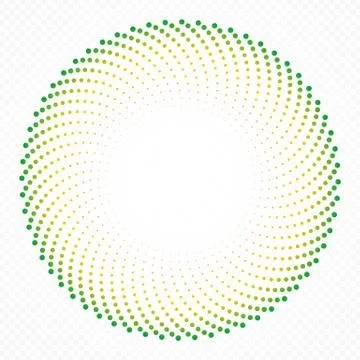 Vector cyclic optical illusion with dots background Stock Illustration