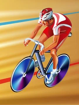 Vector cyclist Stock Illustration