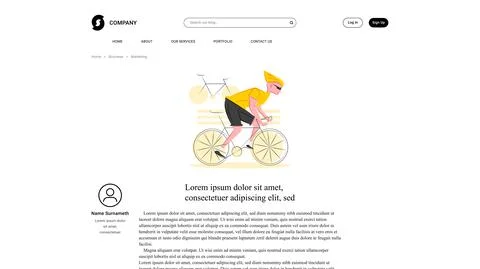 Vector cyclist in shadow of sharp lines style . Editable illustration Stock Illustration