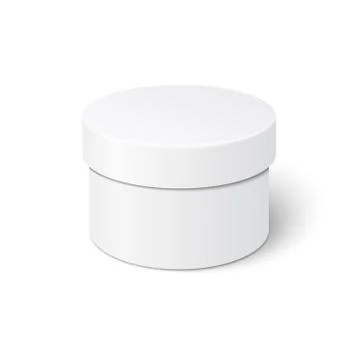 Vector cylindrical box template. Ilustración de archivo