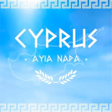 Vector Cyprus with name city Text Design illustration Stock Illustration