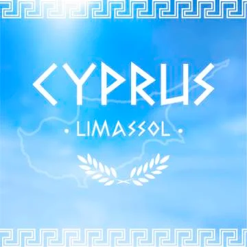 Vector Cyprus with name city Text Design illustration Stock Illustration