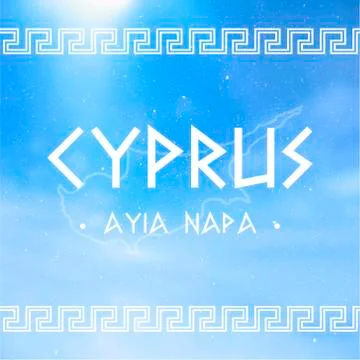 Vector Cyprus with name city Text Design illustration Stock Illustration