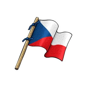 Vector of Czech Flag Stock Illustration