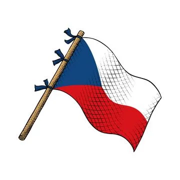 Vector of Czech Flag Stock Illustration