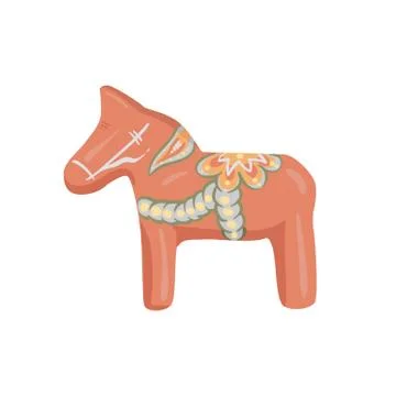 Vector dalahorse isolated Illustrazione stock