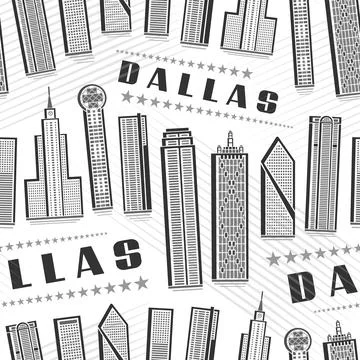 Vector Dallas Seamless Pattern Stock Illustration