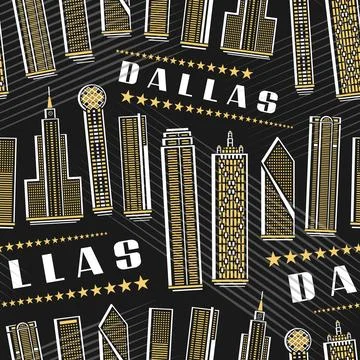 Vector Dallas Seamless Pattern Stock Illustration