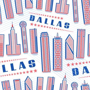 Vector Dallas Seamless Pattern Stock Illustration