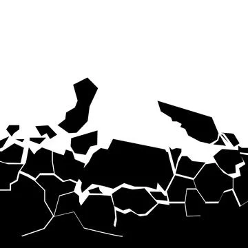 Vector Damage Ground With Place For Text. Earth Cracks. Stock Illustration