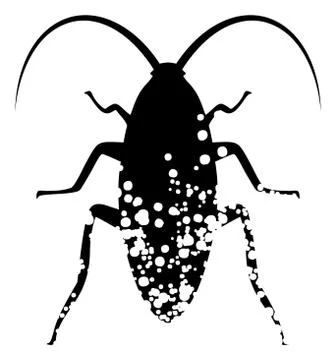 Vector Damaged Cockroach Flat Icon Symbol Stock-Illustration