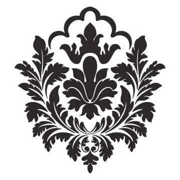 Vector damask element. Isolated damask central illistration. Classical luxury Stock Illustration