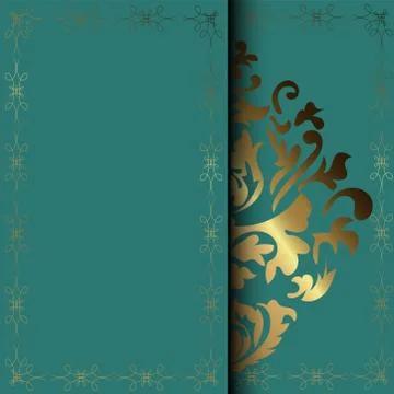 Vector damask frame. Easy to scale and edit. Invitation card. Stock Illustration