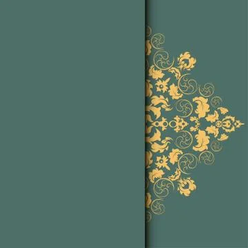 Vector damask frame. Stock Illustration