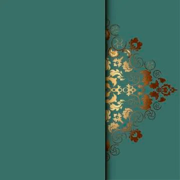 Vector damask frame. Stock Illustration