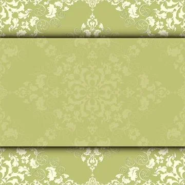 Vector damask frame. Stock Illustration