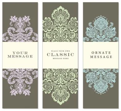 Vector damask pastel invitation Иллюстрация