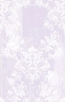 Vector damask pattern delicate decor. Classic luxury ornament on grunge backg Ilustración de archivo