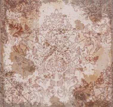 Vector damask pattern element. Classical luxury old fashioned ornament grunge Stock Illustration