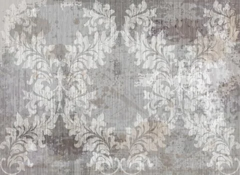 Vector damask pattern element. Classical luxury old fashioned ornament grunge Illustrazione stock