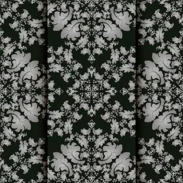 Vector damask  pattern. Stock Illustration