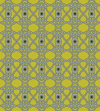 Vector damask seamless pattern background curve round cross retro crest frame Illustrazione stock