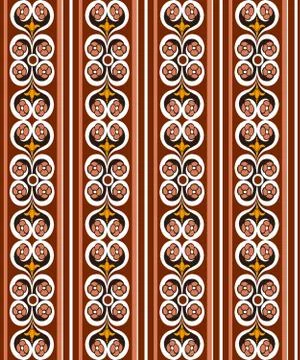 Vector damask seamless pattern background round curve spiral cross flower str 스톡 일러스트