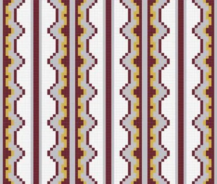 Vector damask seamless pattern background mosaic pixel square geometry cross  스톡 일러스트