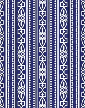 Vector damask seamless pattern background square check cross line curve spira 스톡 일러스트