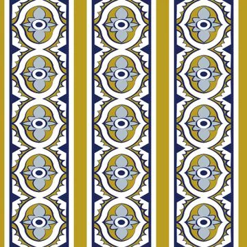 Vector damask seamless pattern background oval curve cross round flower frame Illustrazione stock