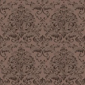 Vector damask seamless pattern background. Classical luxury old fashioned dam Stock Illustration