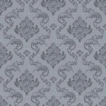 Vector damask seamless pattern background with handwriting. Classical luxury  Stock Illustration