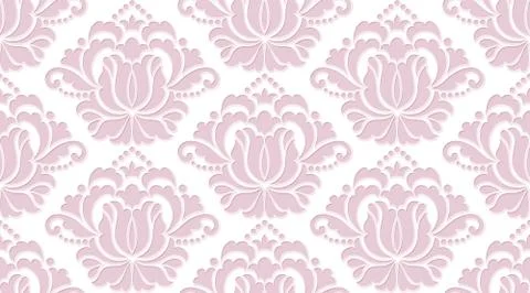 Vector damask seamless pattern background. Classical luxury old fashioned dam Stock Illustration
