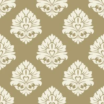 Vector damask seamless pattern background. Classical luxury old fashioned dam Stock Illustration