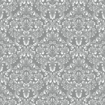Vector damask seamless pattern background. Classical luxury old fashioned dam Illustrazione stock