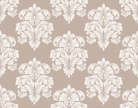 Vector damask seamless pattern background. Classical luxury old fashioned dam Stock Illustration