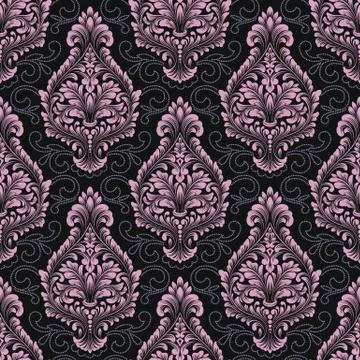 Vector damask seamless pattern background. Classical luxury old fashioned dam Stock Illustration