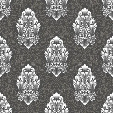 Vector damask seamless pattern background. Classical luxury old fashioned dam Stock Illustration
