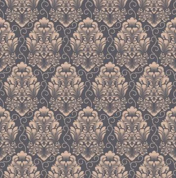 Vector damask seamless pattern background. Classical luxury old fashioned dam 스톡 일러스트