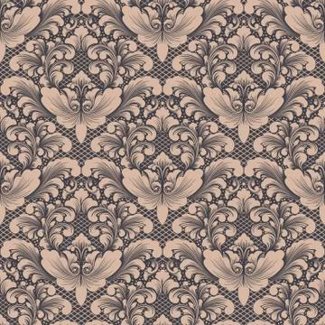 Vector damask seamless pattern background. Classical luxury old fashioned dam Stock Illustration