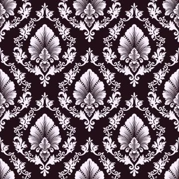 Vector damask seamless pattern background. Classical luxury old fashioned dam Stock Illustration