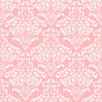 Vector damask seamless pattern background. Classical luxury old fashioned dam Illustrazione stock