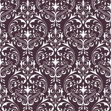Vector damask seamless pattern background. Classical luxury old fashioned dam 스톡 일러스트