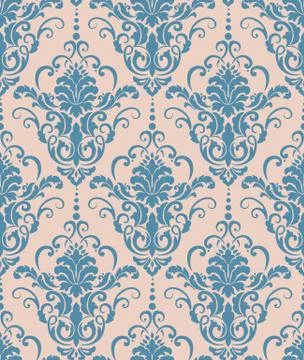 Vector damask seamless pattern background. Classical luxury old fashioned dam Stock Illustration