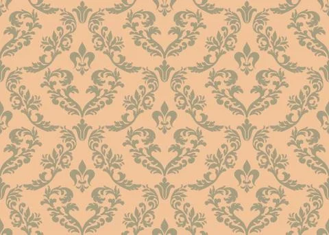 Vector damask seamless pattern background. Classical luxury old fashioned dam 스톡 일러스트