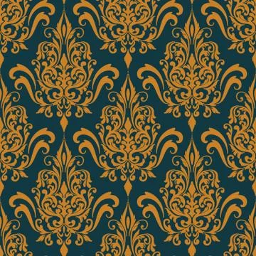 Vector damask seamless pattern background. Classical luxury old fashioned dam 스톡 일러스트
