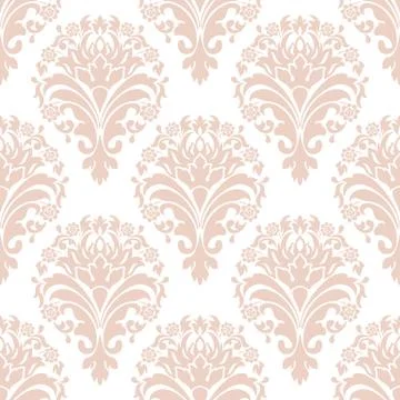 Vector damask seamless pattern background. Classical luxury old fashioned dam 스톡 일러스트