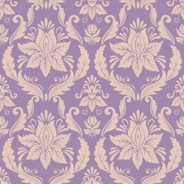 Vector damask seamless pattern background. Classical luxury old fashioned dam Stock Illustration
