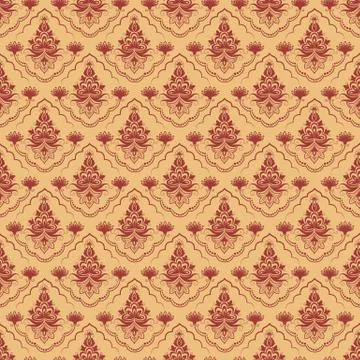 Vector damask seamless pattern background. Classical luxury old fashioned dam Illustrazione stock